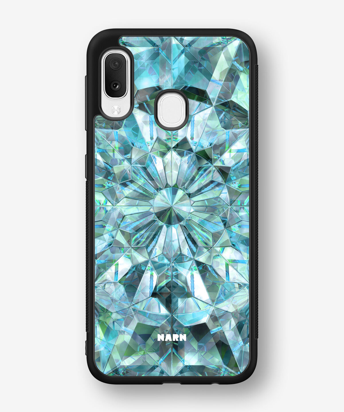 Samsung Galaxy A20e Hard Case – Green Crystals - View 1