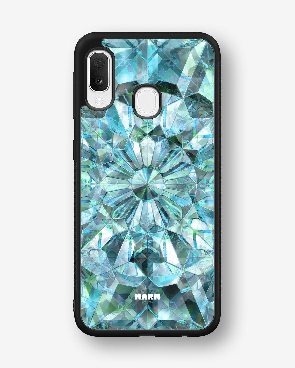 Samsung Galaxy A20e Hard Case – Green Crystals - View 1