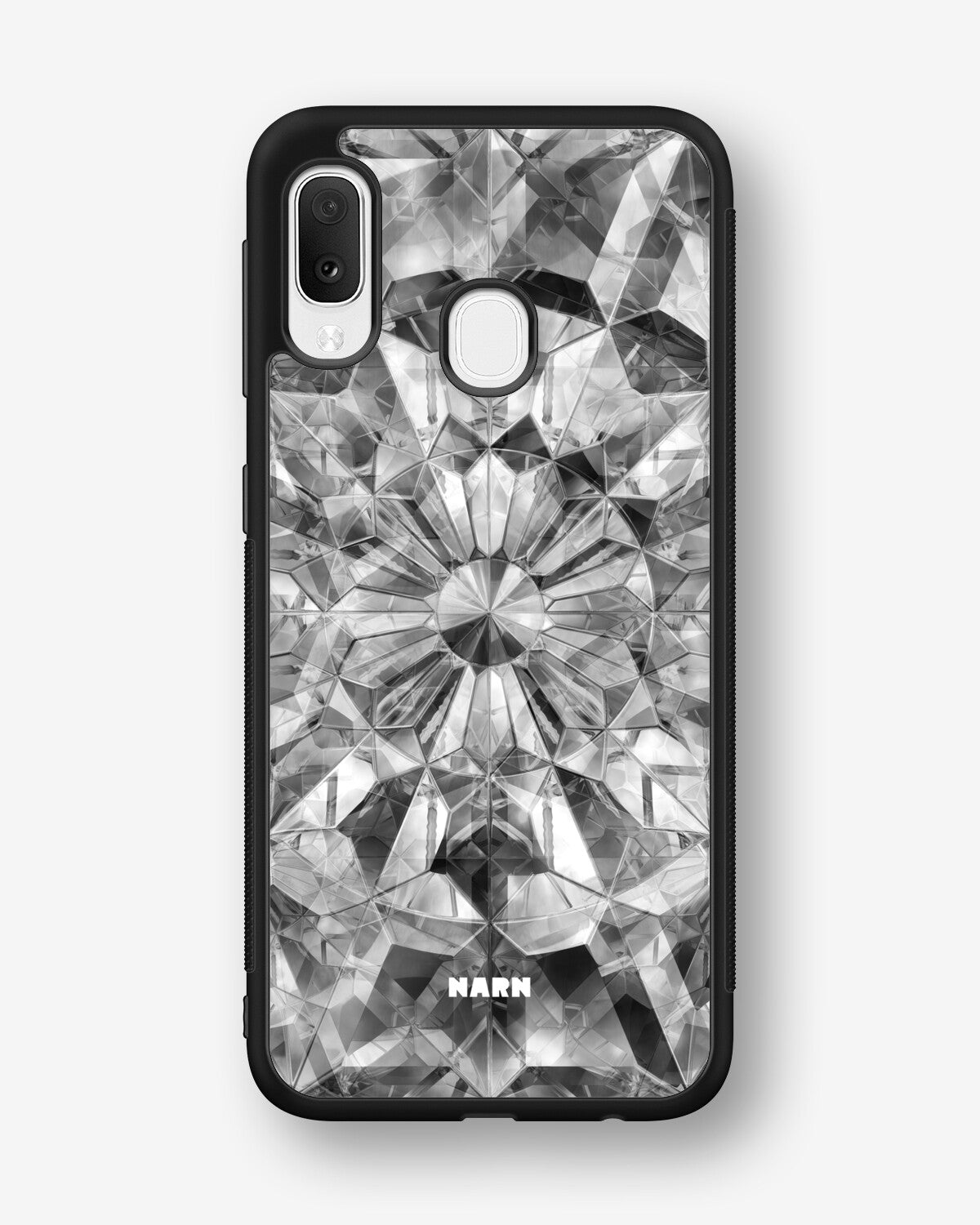 Samsung Galaxy A20e Hard Case – Grey Crystals - View 1