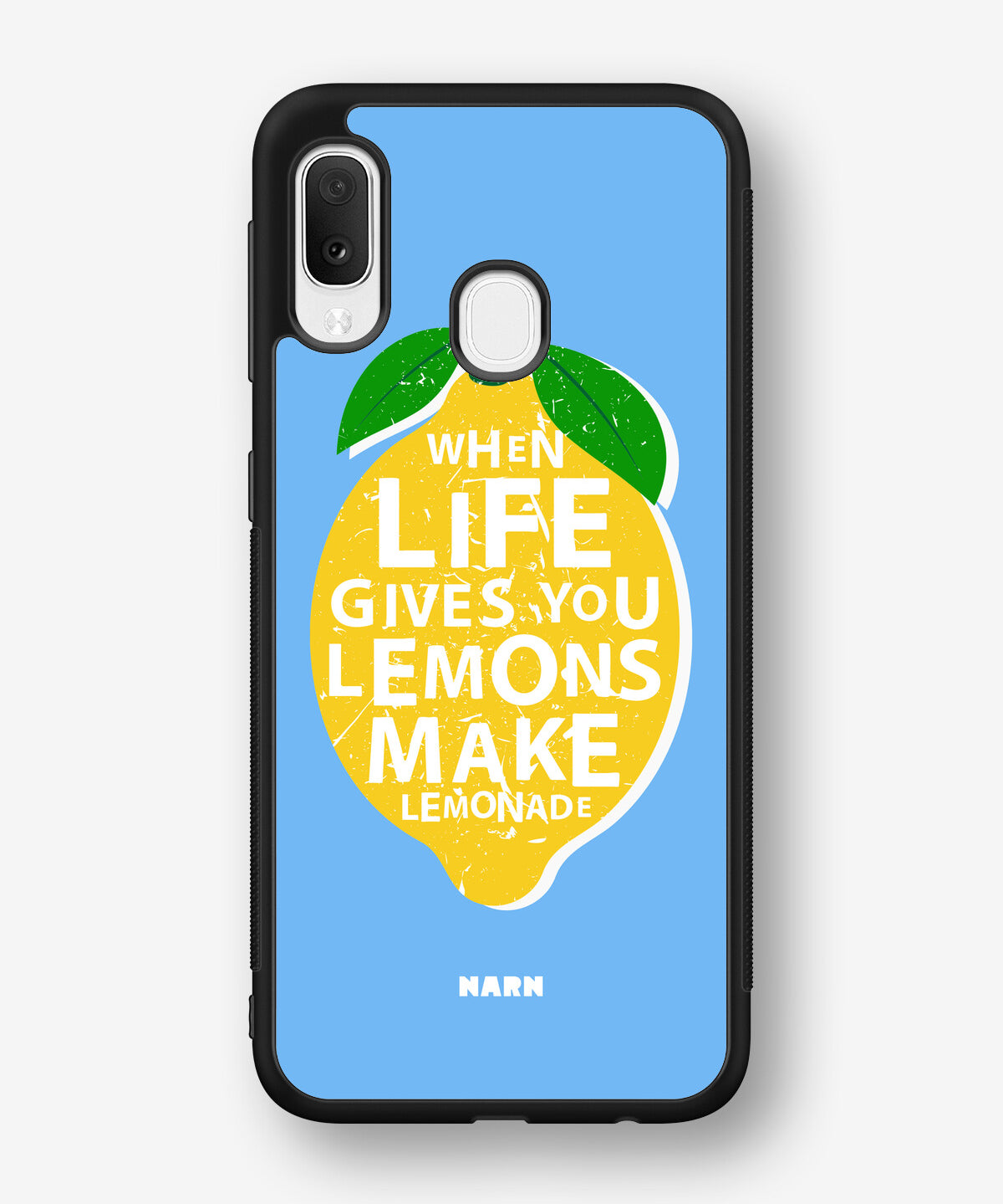 Samsung Galaxy A20e Hard Case – Lemon Quote - View 1