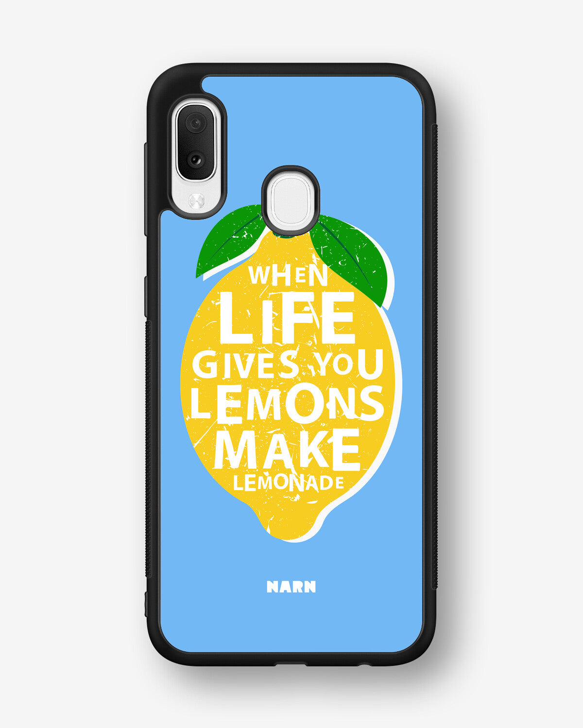 Samsung Galaxy A20e Hard Case – Lemon Quote - View 1