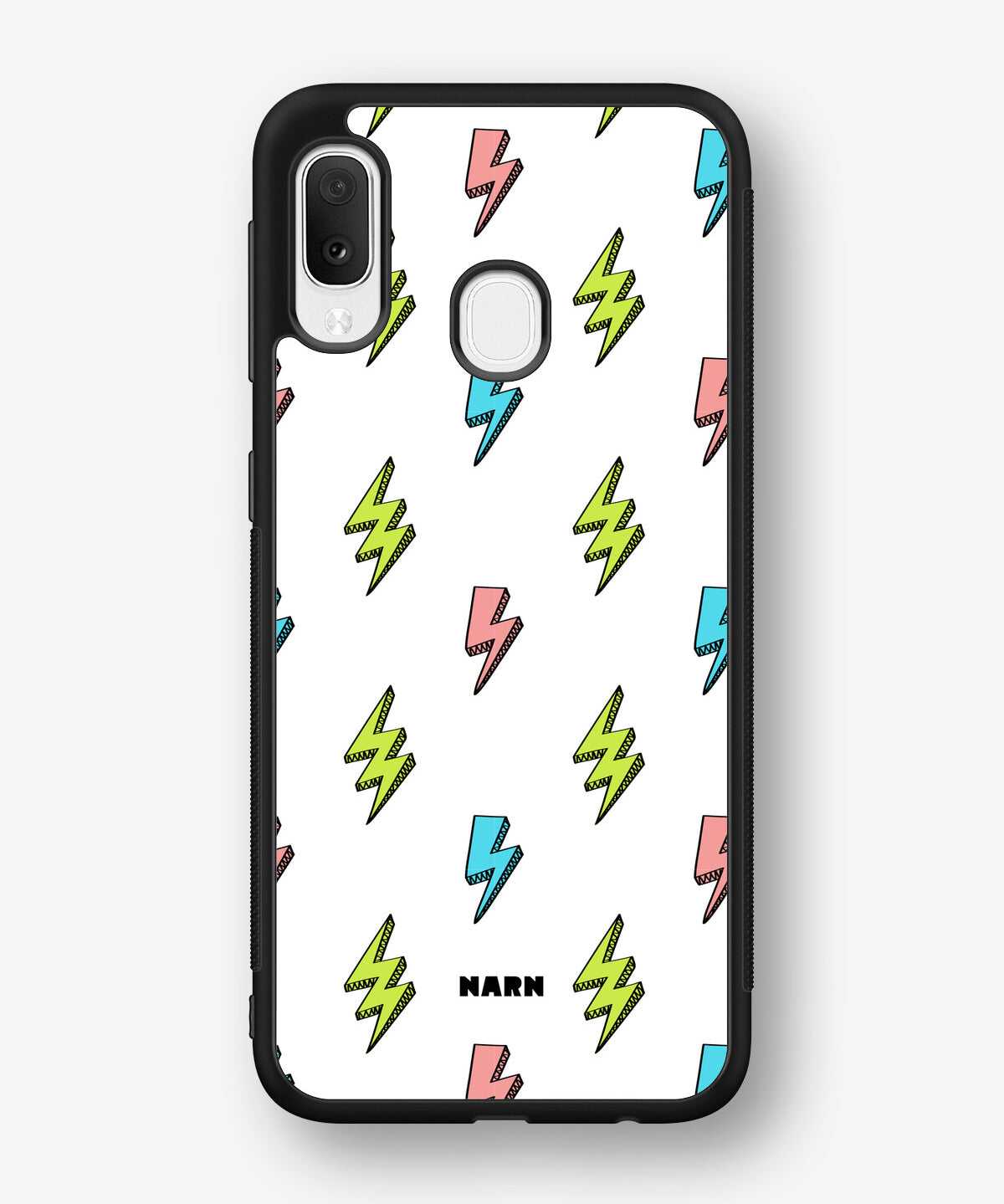 Samsung Galaxy A20e Hard Case – Lightning Bolts - View 1