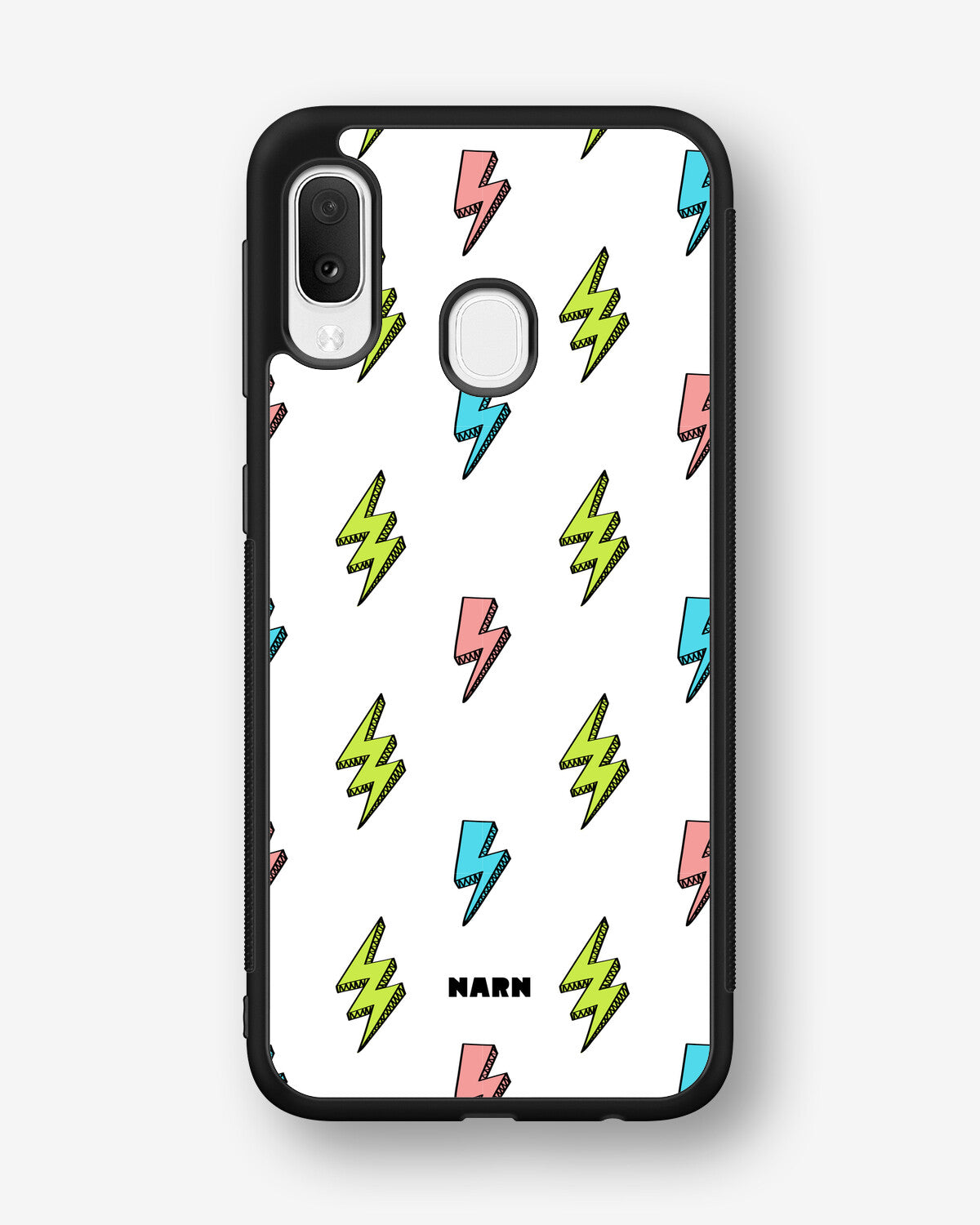 Samsung Galaxy A20e Hard Case – Lightning Bolts - View 1