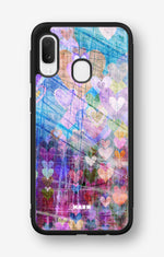 Samsung Galaxy A20e Hard Case – Purple Hearts - View 1