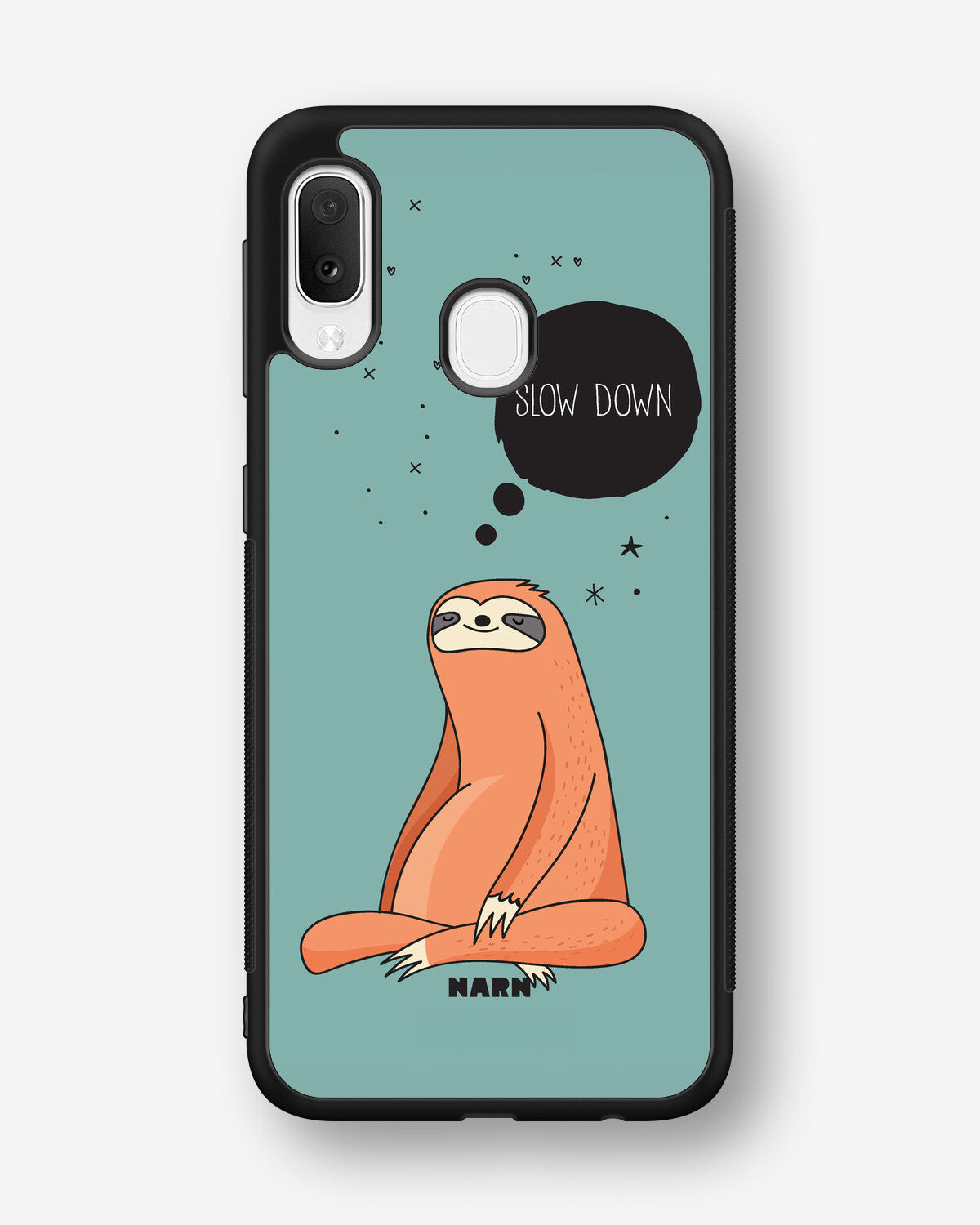 Samsung Galaxy A20e Hard Case – Slow Down Sloth - View 1