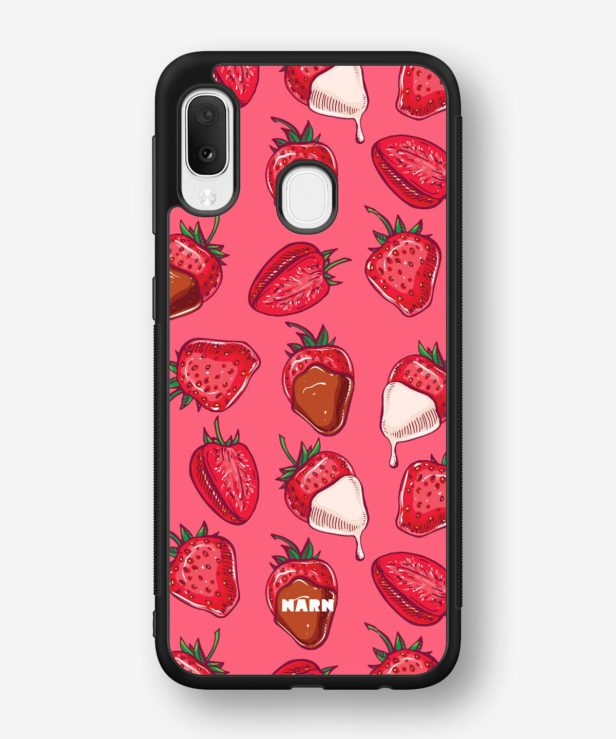 Samsung Galaxy A20e Hard Case – Strawberry Chocolate - View 1