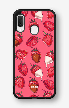 Samsung Galaxy A20e Hard Case – Strawberry Chocolate - View 1