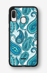 Samsung Galaxy A20e Hard Case – Turquoise Paisley - View 1