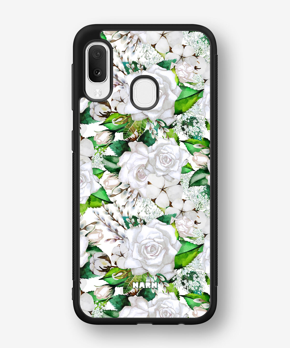 Samsung Galaxy A20e Hard Case – White Bloom - View 1