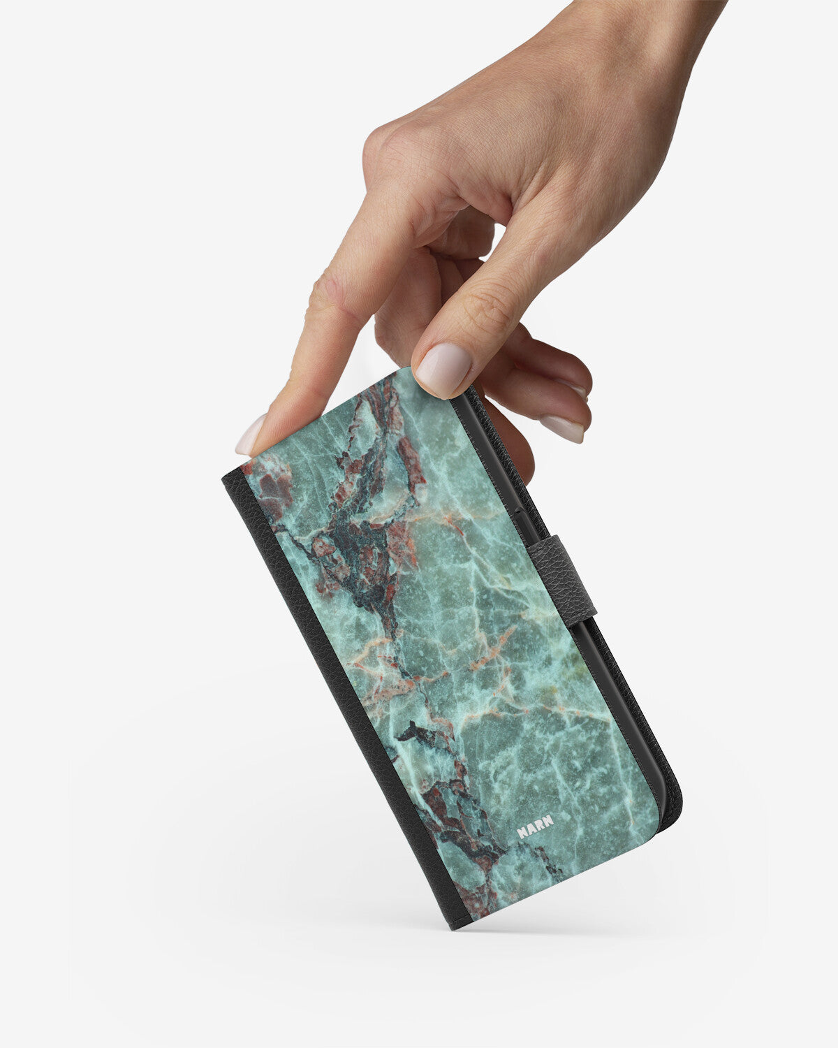 Samsung Galaxy A20e Wallet Case - Green Marble - View 2