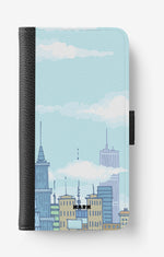 Samsung Galaxy A20e Wallet Case - Skyline - View 1