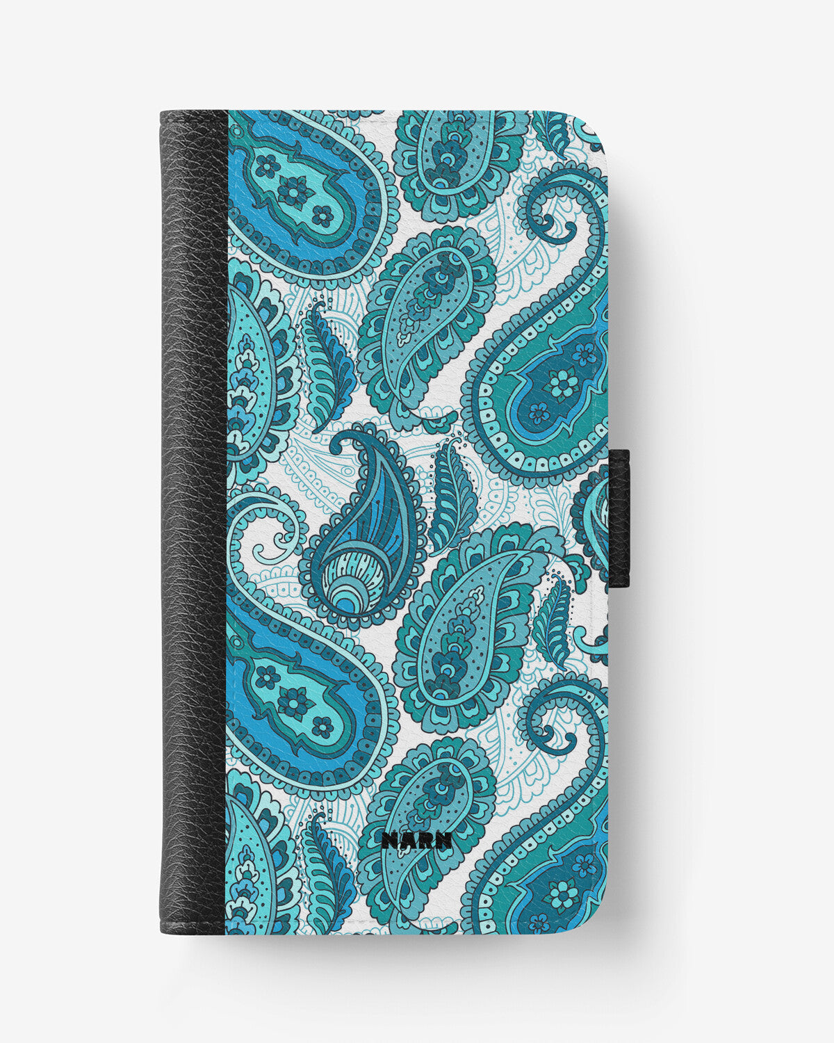 Samsung Galaxy A20e Wallet Case - Turquoise Paisley - View 1
