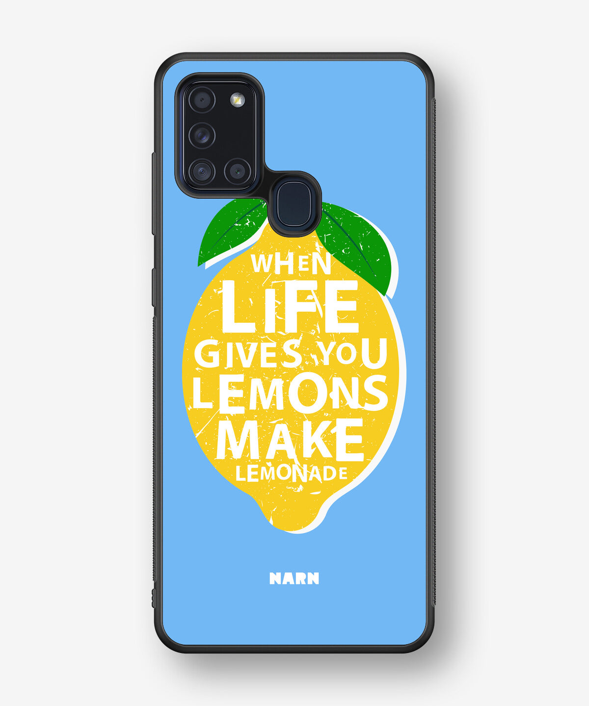 Samsung Galaxy A21s Hard Case – Lemon Quote - View 1