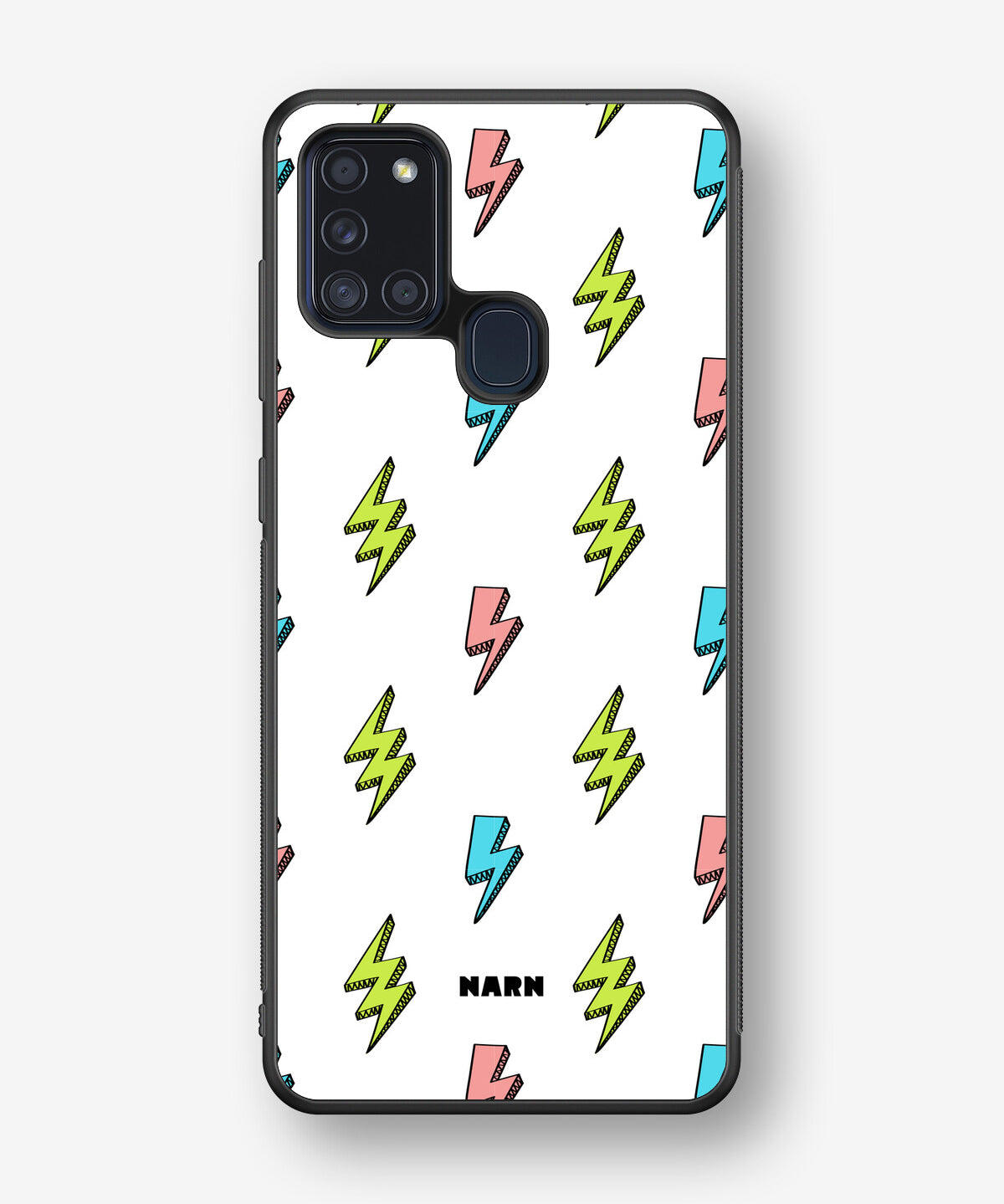 Samsung Galaxy A21s Hard Case – Lightning Bolts - View 1
