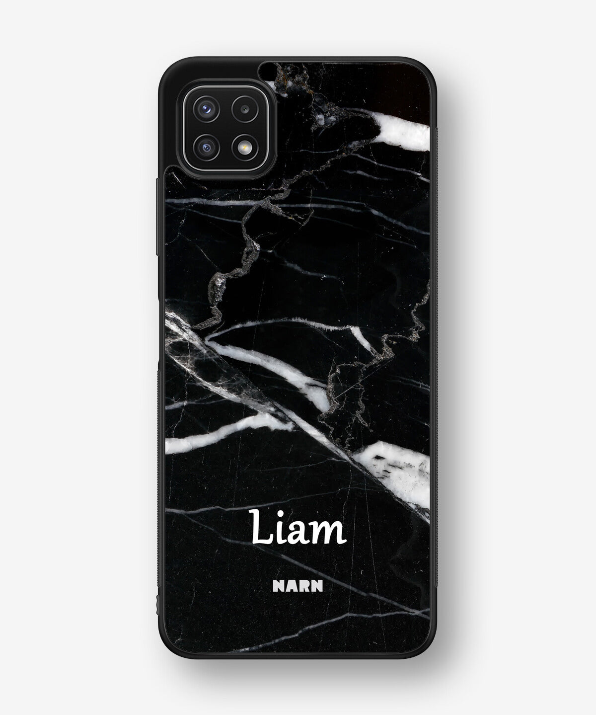Samsung Galaxy A22 4G Hard Case – Custom - Black Marble - View 1