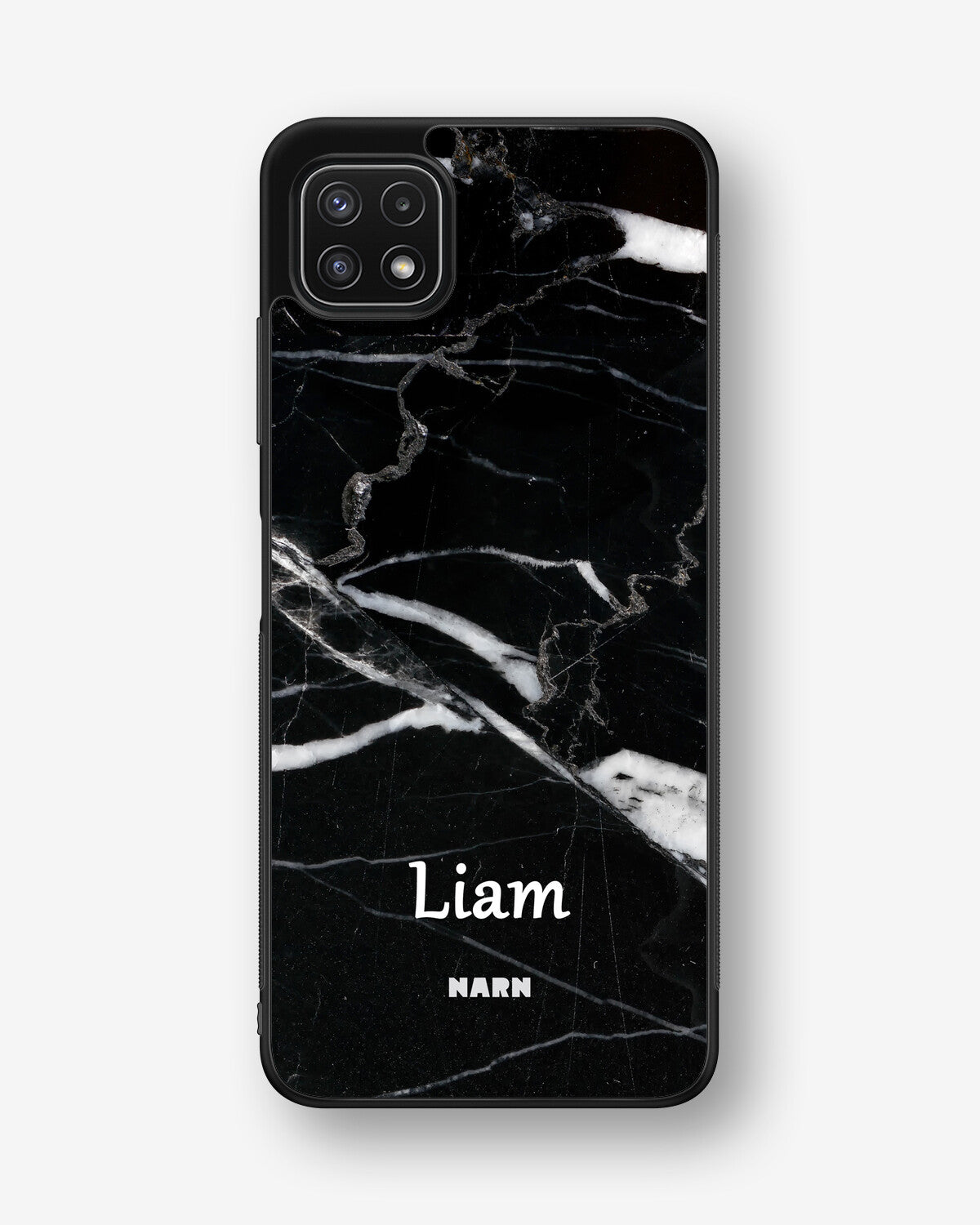 Samsung Galaxy A22 4G Hard Case – Custom - Black Marble - View 1