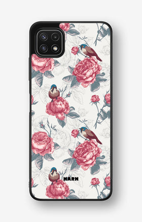 Samsung Galaxy A22 4G Hard Case – Birds Among Roses - View 1