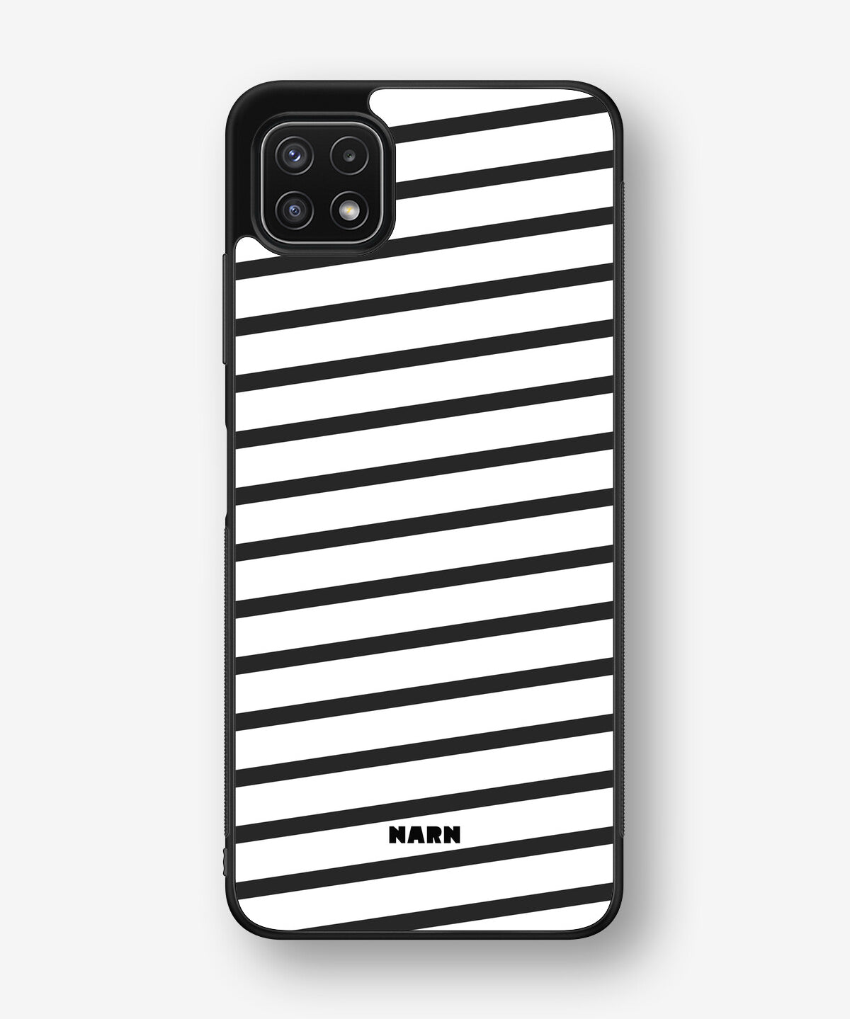 Samsung Galaxy A22 4G Hard Case – Black Stripes - View 1
