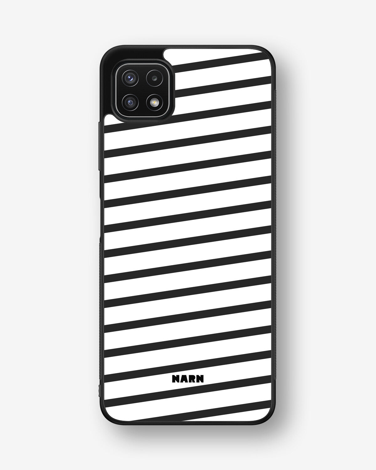 Samsung Galaxy A22 4G Hard Case – Black Stripes - View 1