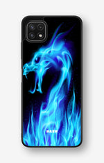 Samsung Galaxy A22 4G Hard Case – Blue Flames Dragon - View 1