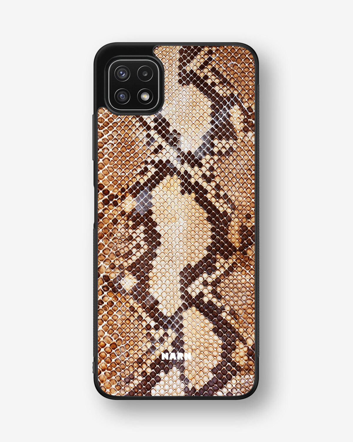 Samsung Galaxy A22 4G Hard Case – Brown Snakeskin - View 1