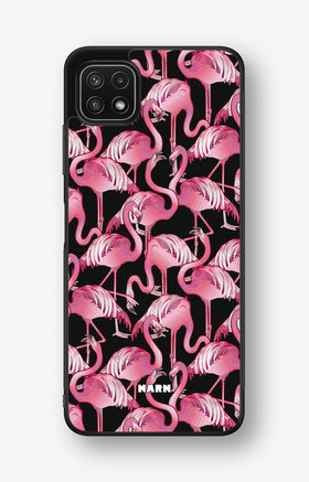 Samsung Galaxy A22 4G Hard Case – Flamingos - View 1