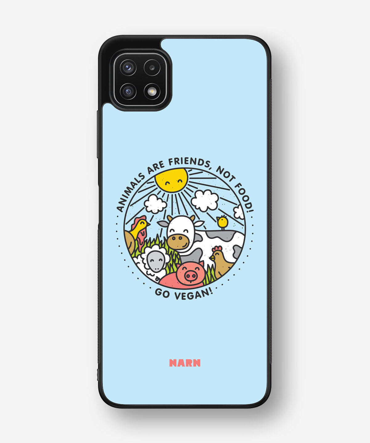 Samsung Galaxy A22 4G Hard Case – Friends, Not Food - View 1