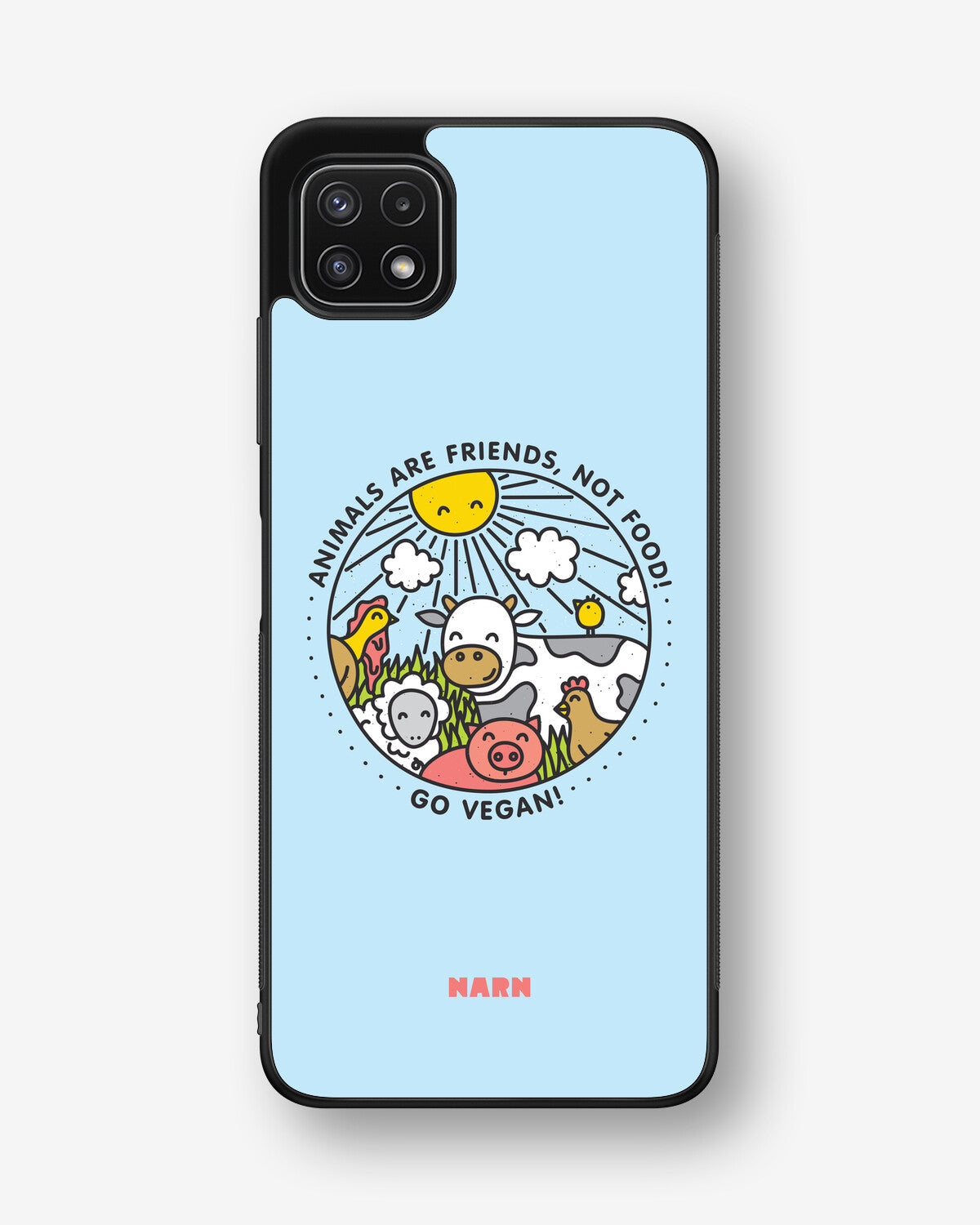 Samsung Galaxy A22 4G Hard Case – Friends, Not Food - View 1