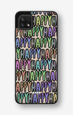 Samsung Galaxy A22 4G Hard Case – Happy - View 1