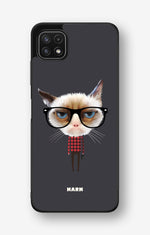 Samsung Galaxy A22 4G Hard Case – Hipster Cat - View 1