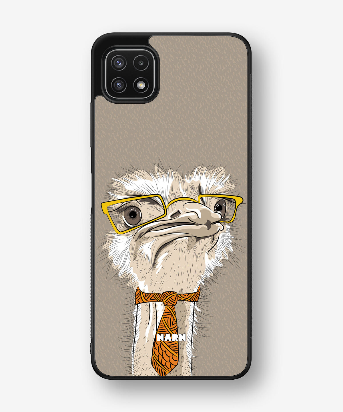 Samsung Galaxy A22 4G Hard Case – Hipster Ostrich - View 1
