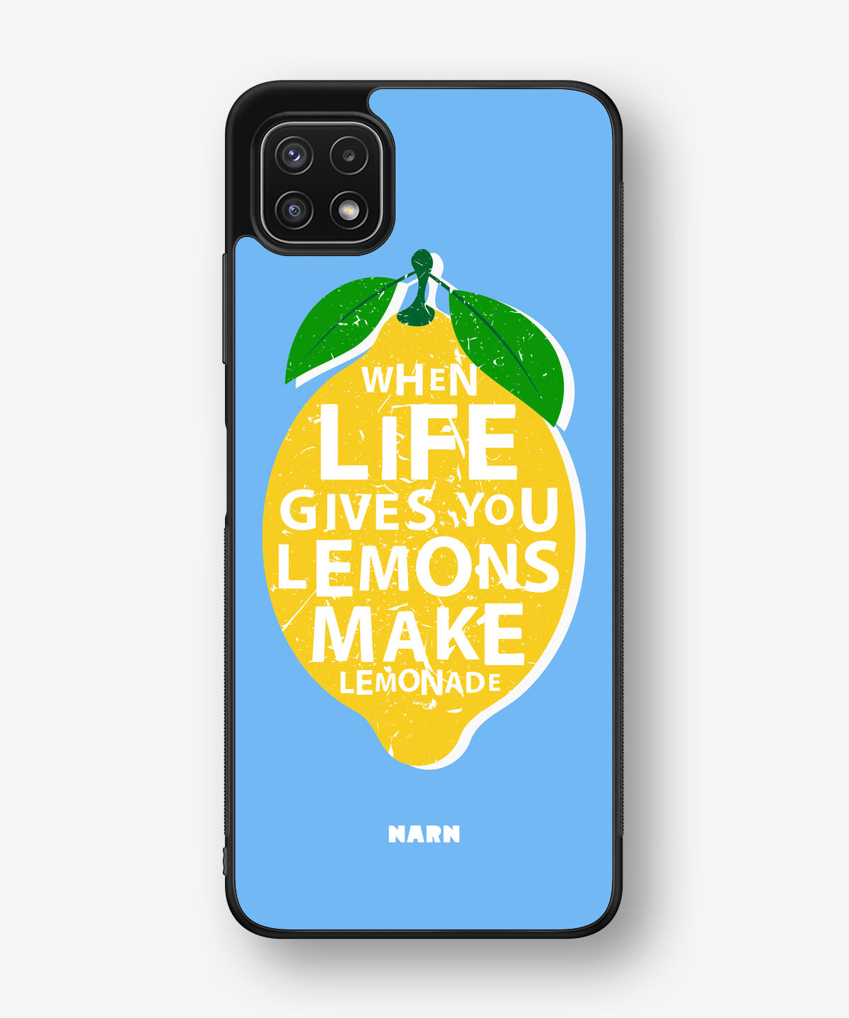 Samsung Galaxy A22 4G Hard Case – Lemon Quote - View 1