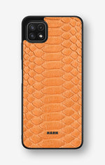 Samsung Galaxy A22 4G Hard Case – Orange Snake - View 1