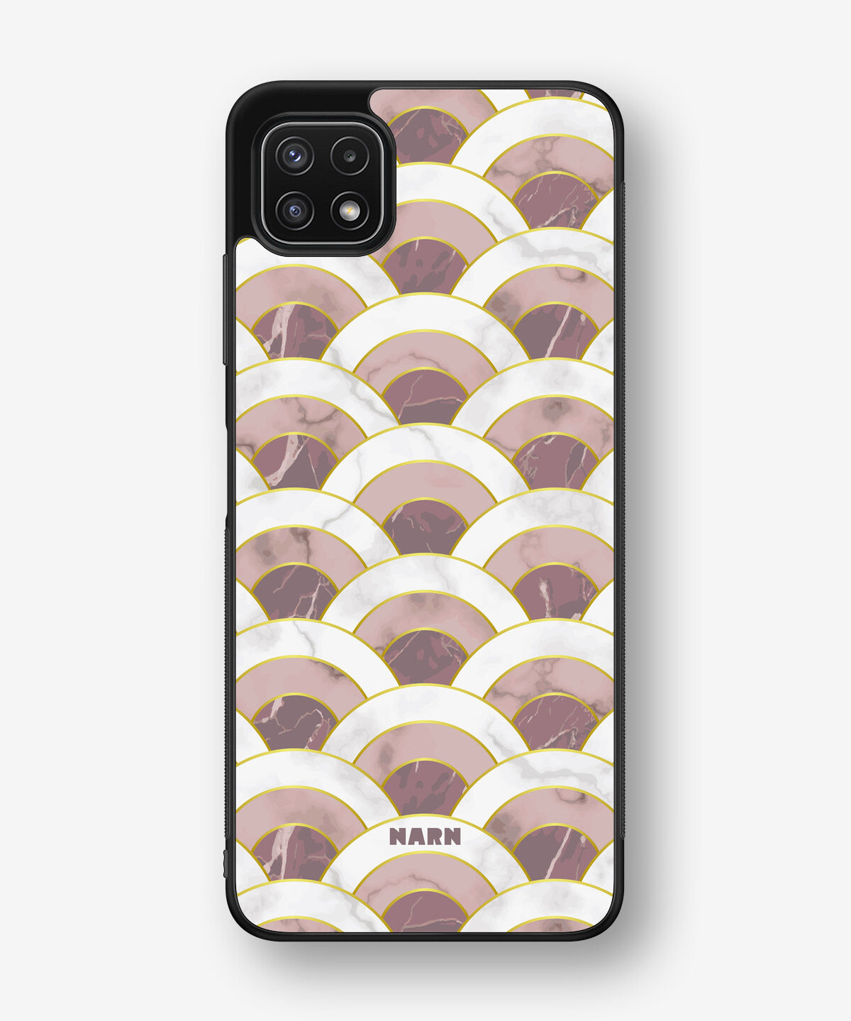 Samsung Galaxy A22 4G Hard Case – Pink Marble Waves - View 1