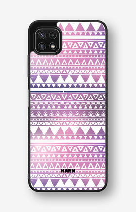 Samsung Galaxy A22 4G Hard Case – Purple Aztec - View 1