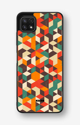 Samsung Galaxy A22 4G Hard Case – Retro Geometric - View 1