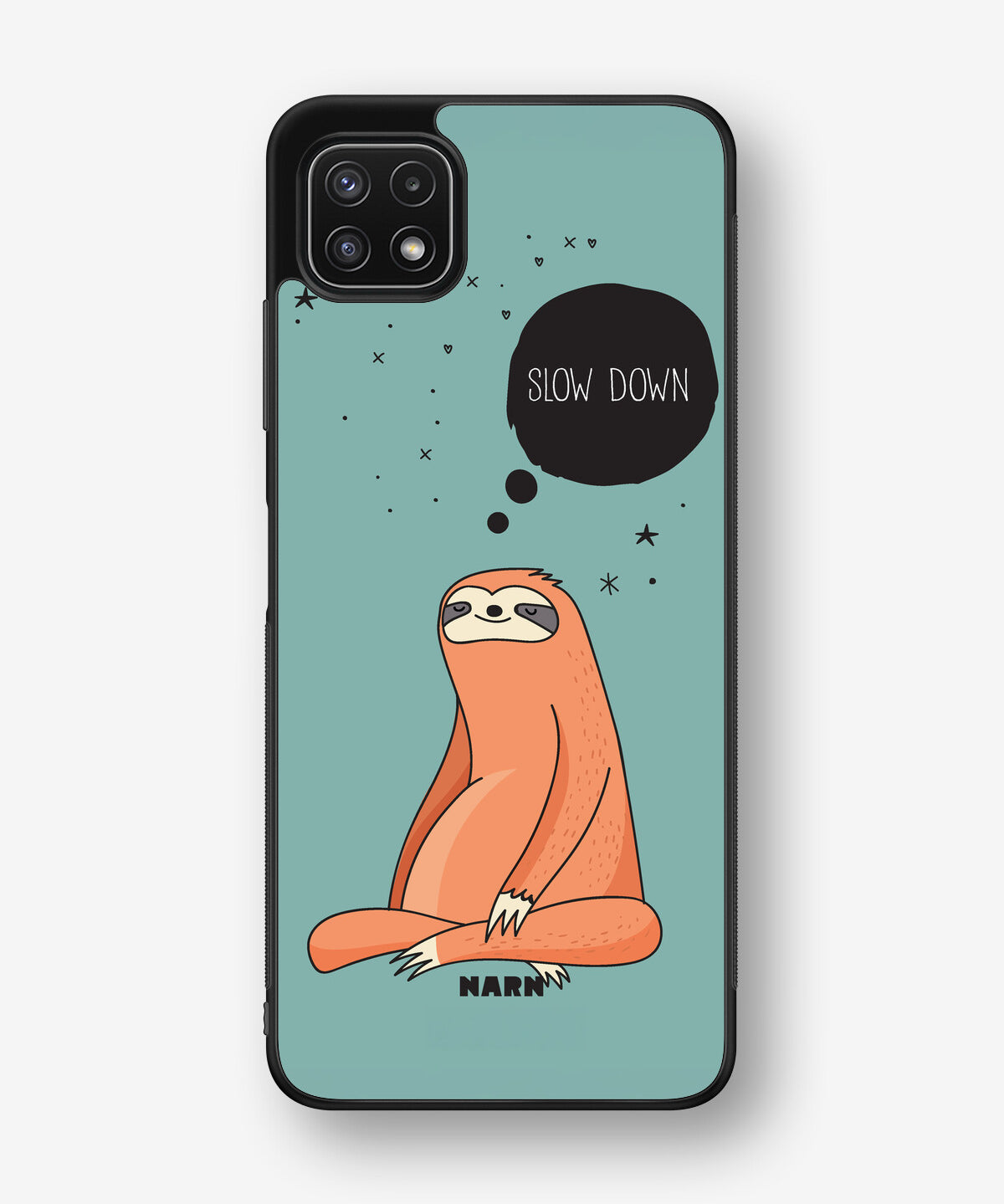 Samsung Galaxy A22 4G Hard Case – Slow Down Sloth - View 1
