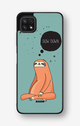 Samsung Galaxy A22 4G Hard Case – Slow Down Sloth - View 1