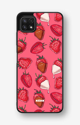 Samsung Galaxy A22 4G Hard Case – Strawberry Chocolate - View 1