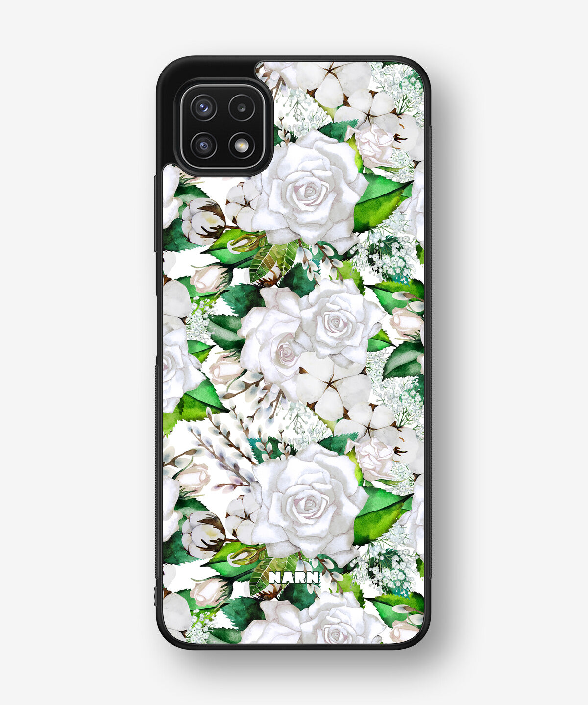 Samsung Galaxy A22 4G Hard Case – White Bloom - View 1