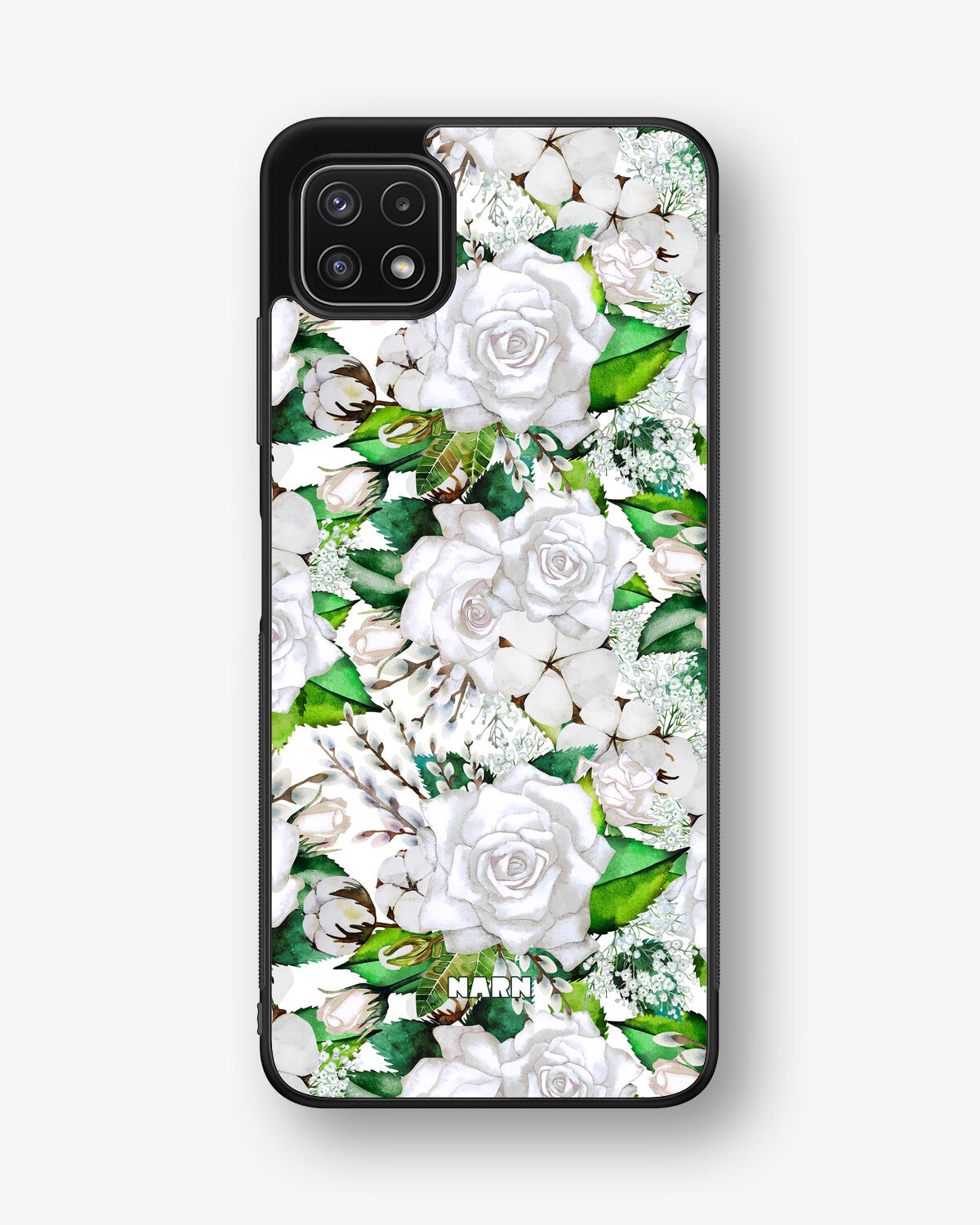 Samsung Galaxy A22 4G Hard Case – White Bloom - View 1