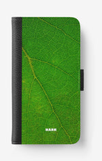 Samsung Galaxy A22 4G Wallet Case - Green Leafy - View 1