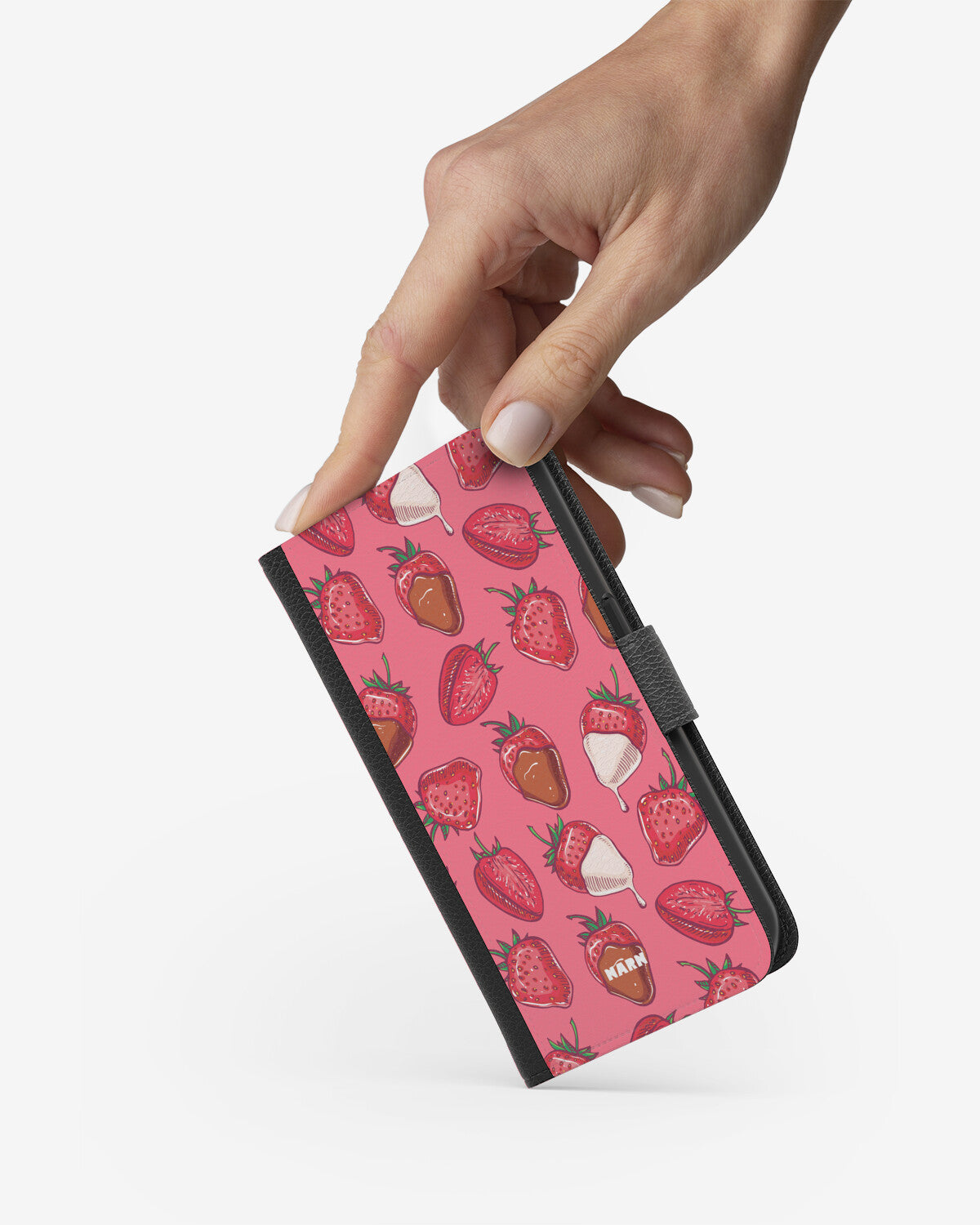 Samsung Galaxy A22 4G Wallet Case - Strawberry Chocolate - View 2