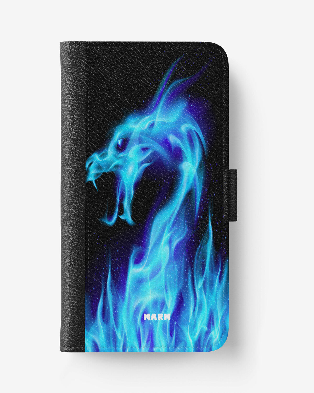 Samsung Galaxy A25 5G Wallet Case - Blue Flames Dragon - View 1