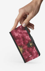 Samsung Galaxy A25 5G Wallet Case - Burgendy Shimmer - View 2