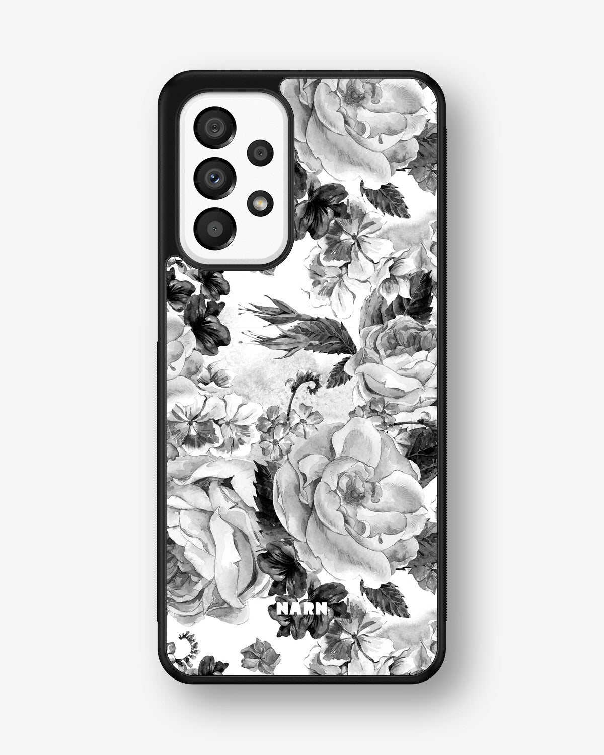 Samsung Galaxy A33 5G Hard Case – Black & White Bloom - View 1