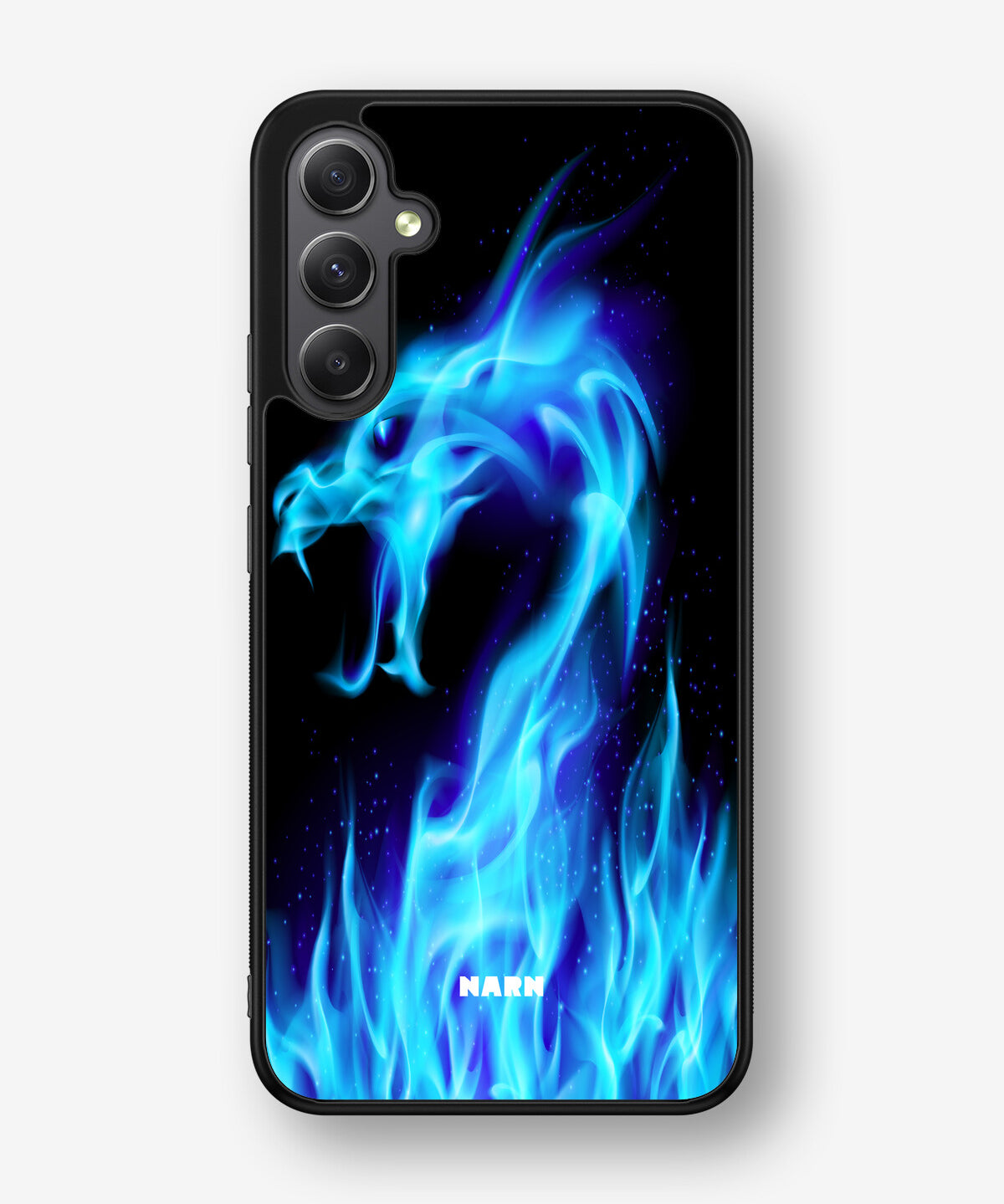 Samsung Galaxy A34 5G Hard Case – Blue Flames Dragon - View 1