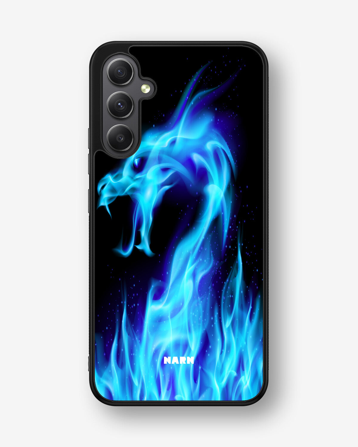Samsung Galaxy A34 5G Hard Case – Blue Flames Dragon - View 1