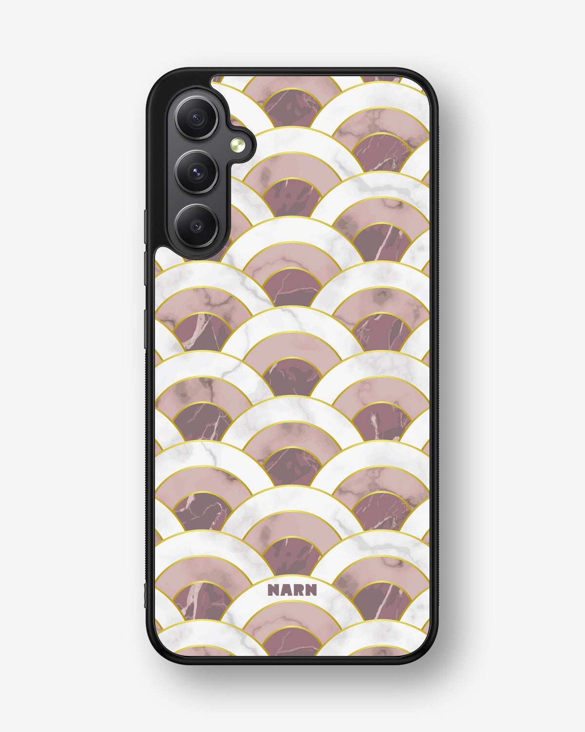 Samsung Galaxy A34 5G Hard Case – Pink Marble Waves - View 1
