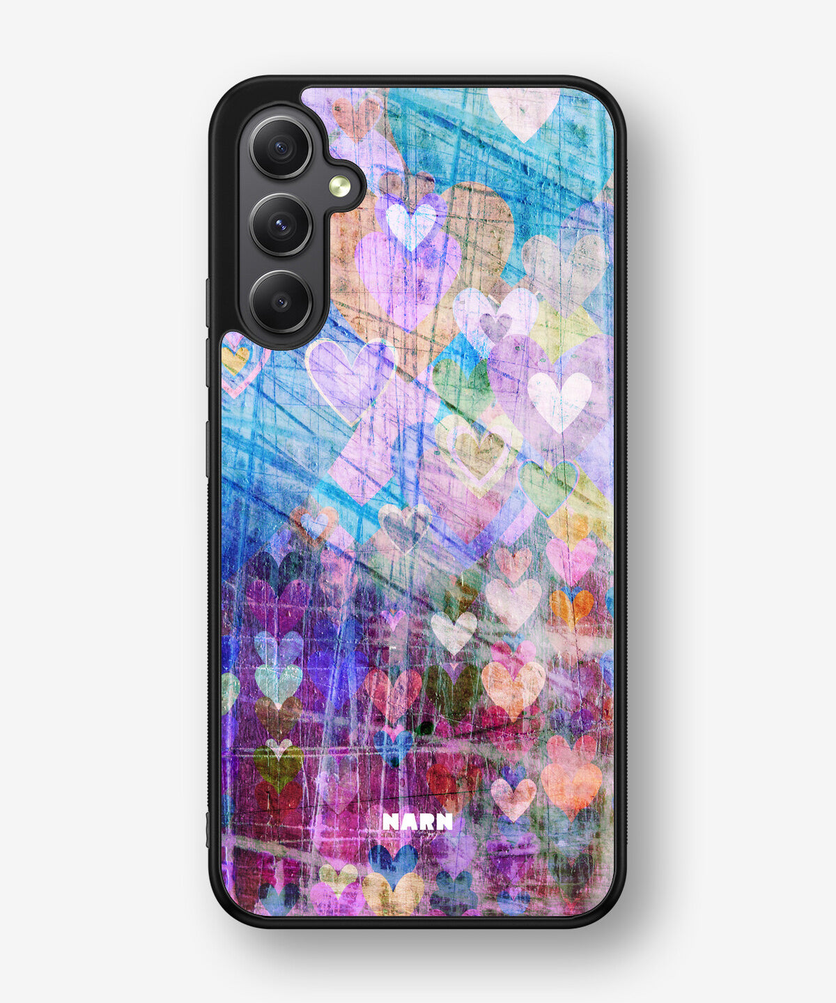 Samsung Galaxy A34 5G Hard Case – Purple Hearts - View 1